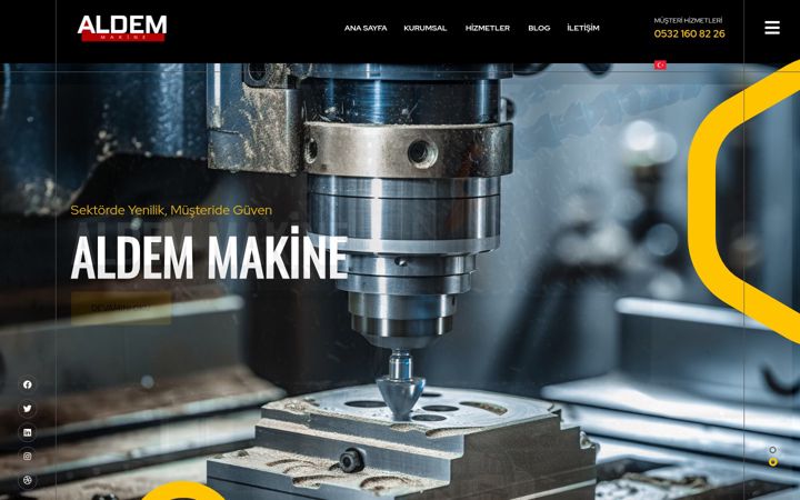 Screenshot of aldemmakine.com.tr