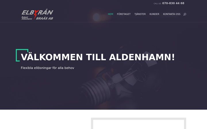 Ekrano kopija aldenhamn.se
