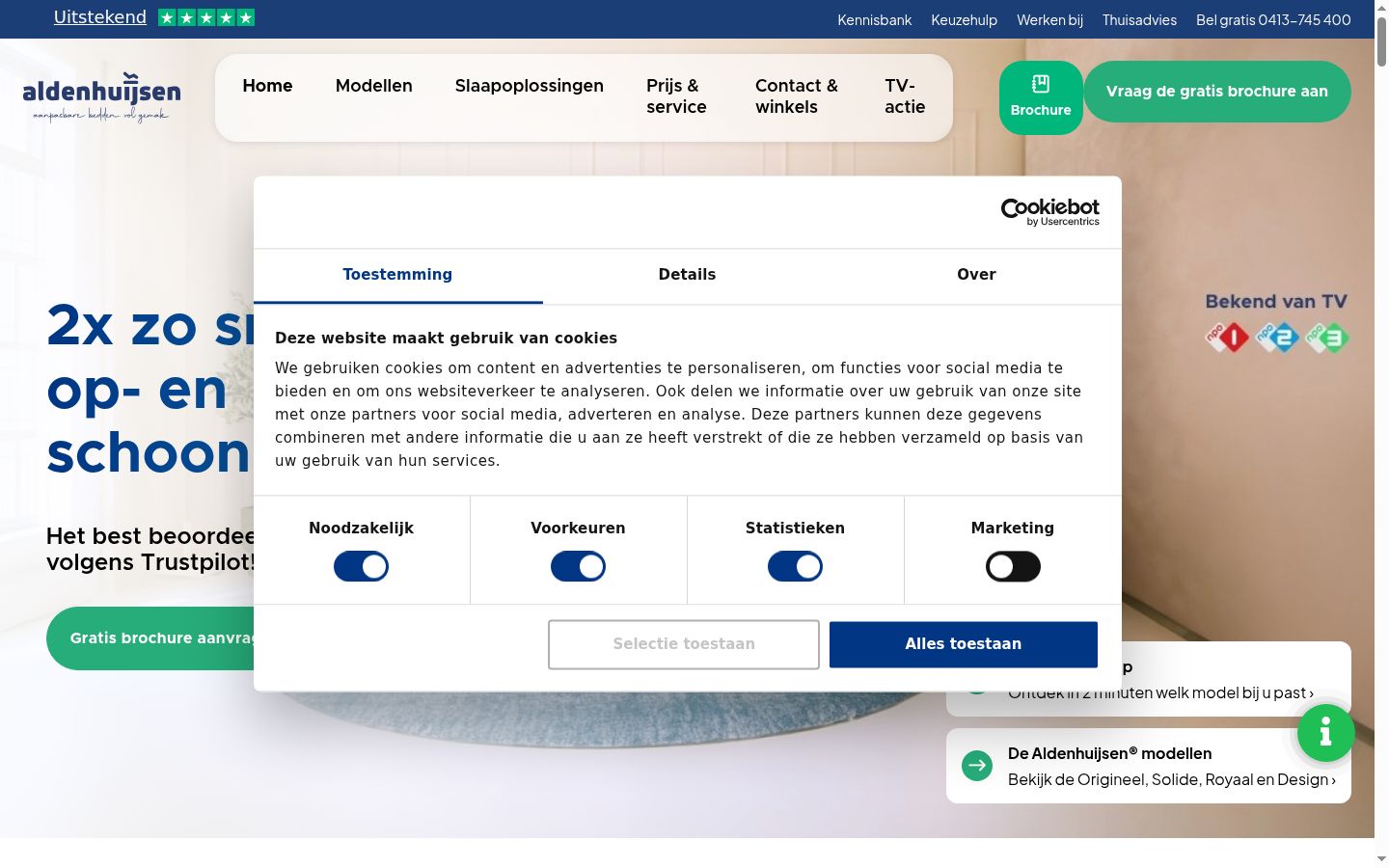 Sutikimo reklamjuostės, rodytos prieš bet kokią sąveiką, ekrano kopija