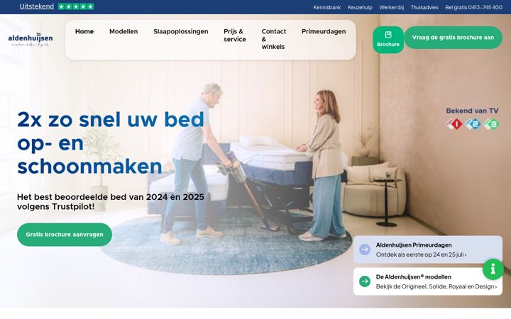 Screenshot of aldenhuijsenslaapsystemen.nl
