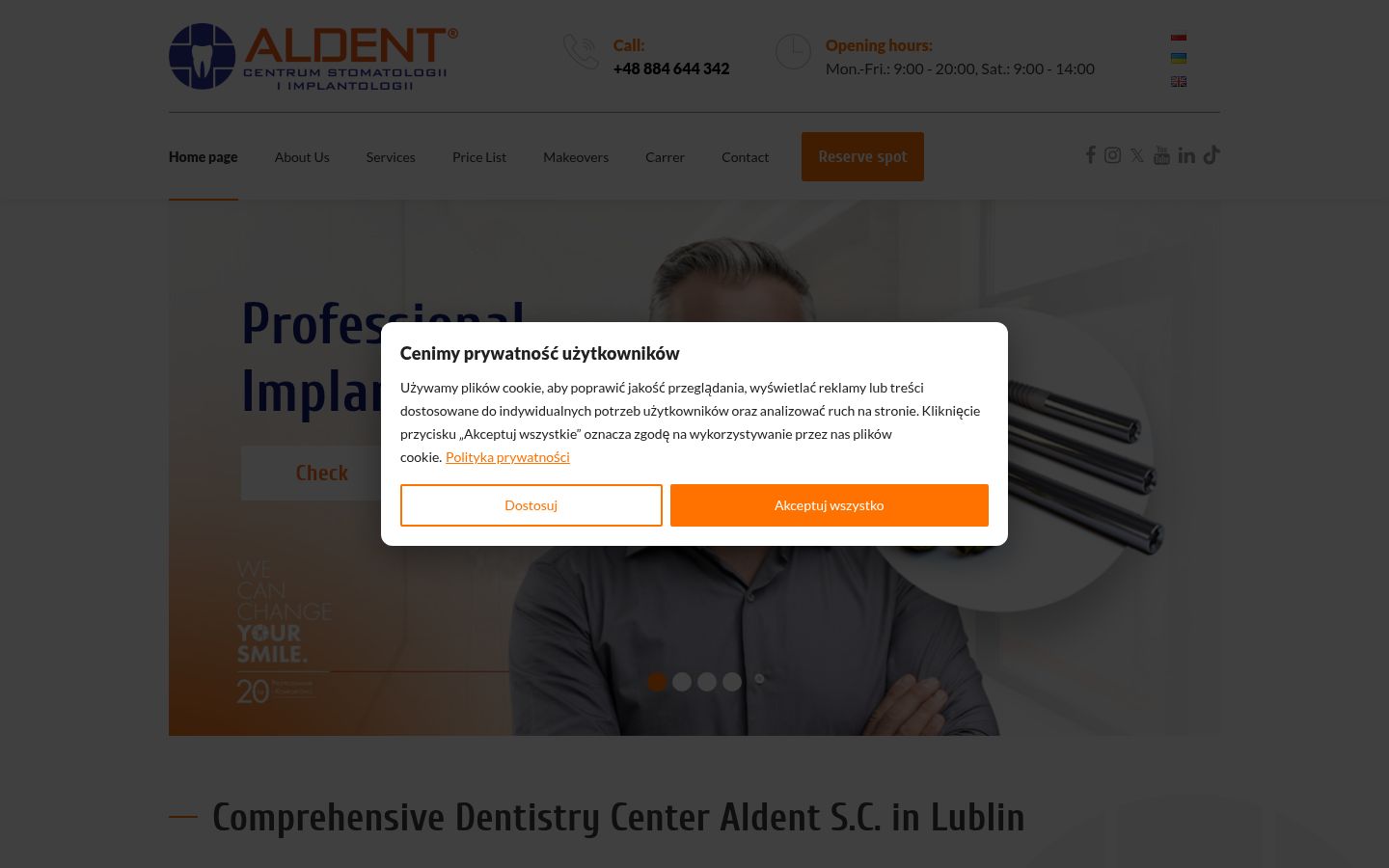 Screenshot of the consent banner shown before any interaction