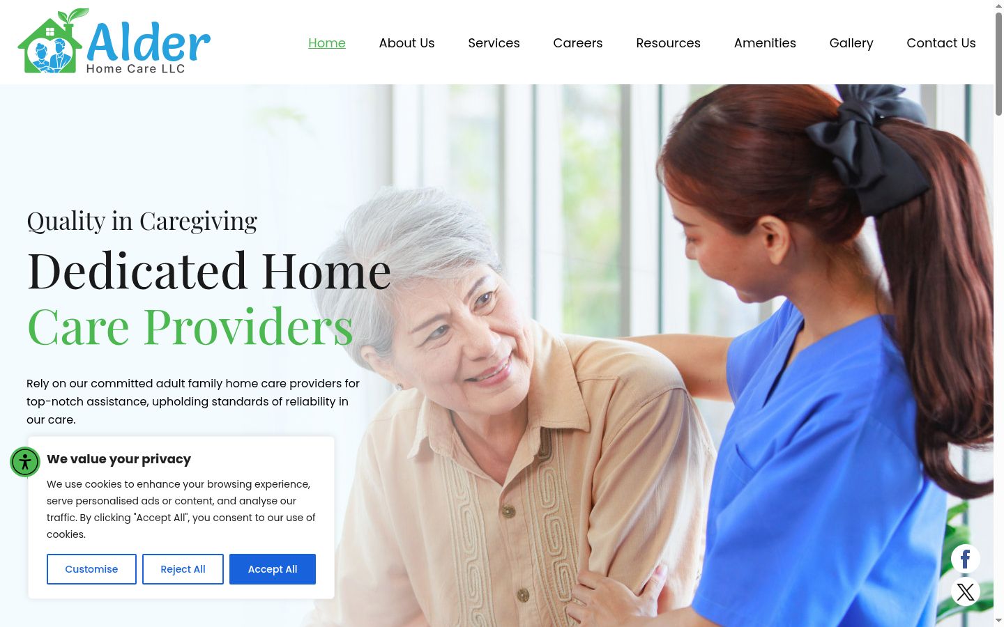 Screenshot of the consent banner shown before any interaction
