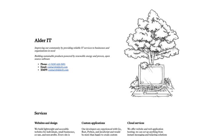 Screenshot of alderit.com