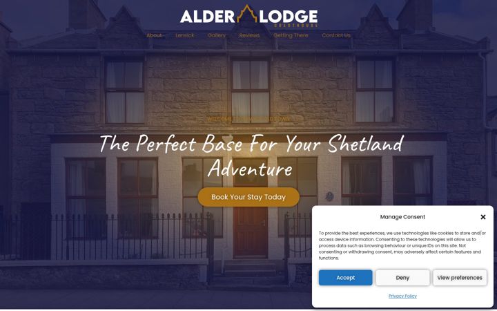 Screenshot of alderlodgeguesthouse.co.uk