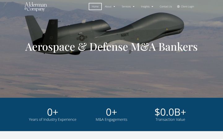 Screenshot of aldermanco.com