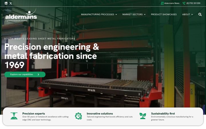 Screenshot of aldermantooling.co.uk