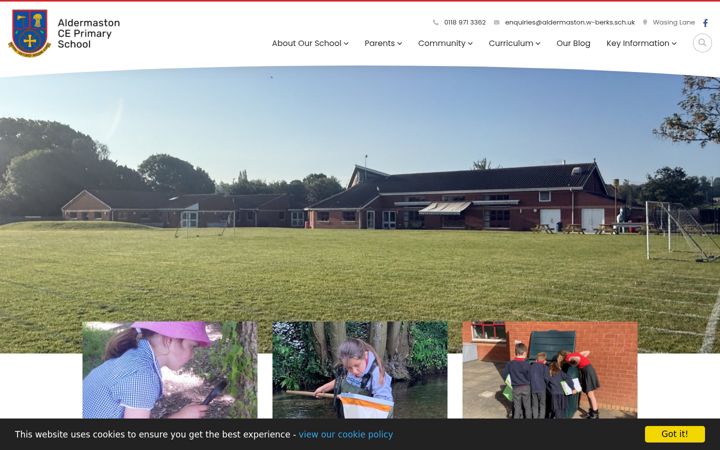 Екранна снимка на aldermaston.w-berks.sch.uk