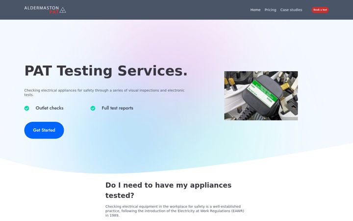 Screenshot of aldermastonpat.co.uk