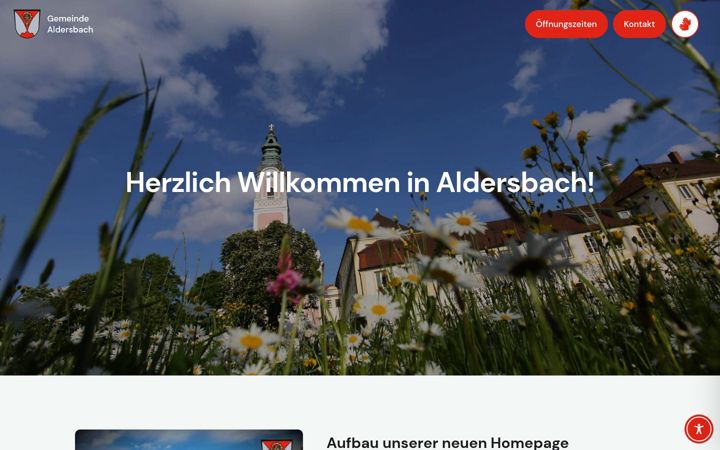 Screenshot stránky aldersbach.de