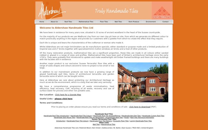 Screenshot of aldershaw.co.uk