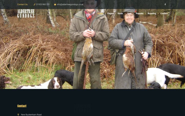 Skjermbilde av aldertreegundogs.co.uk
