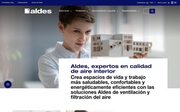 Screenshot von aldes.es