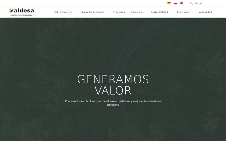 Screenshot of aldesa.com