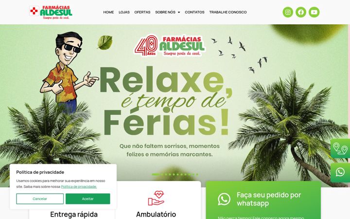 Screenshot von aldesul.com.br