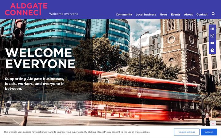 Screenshot of aldgateconnect.london