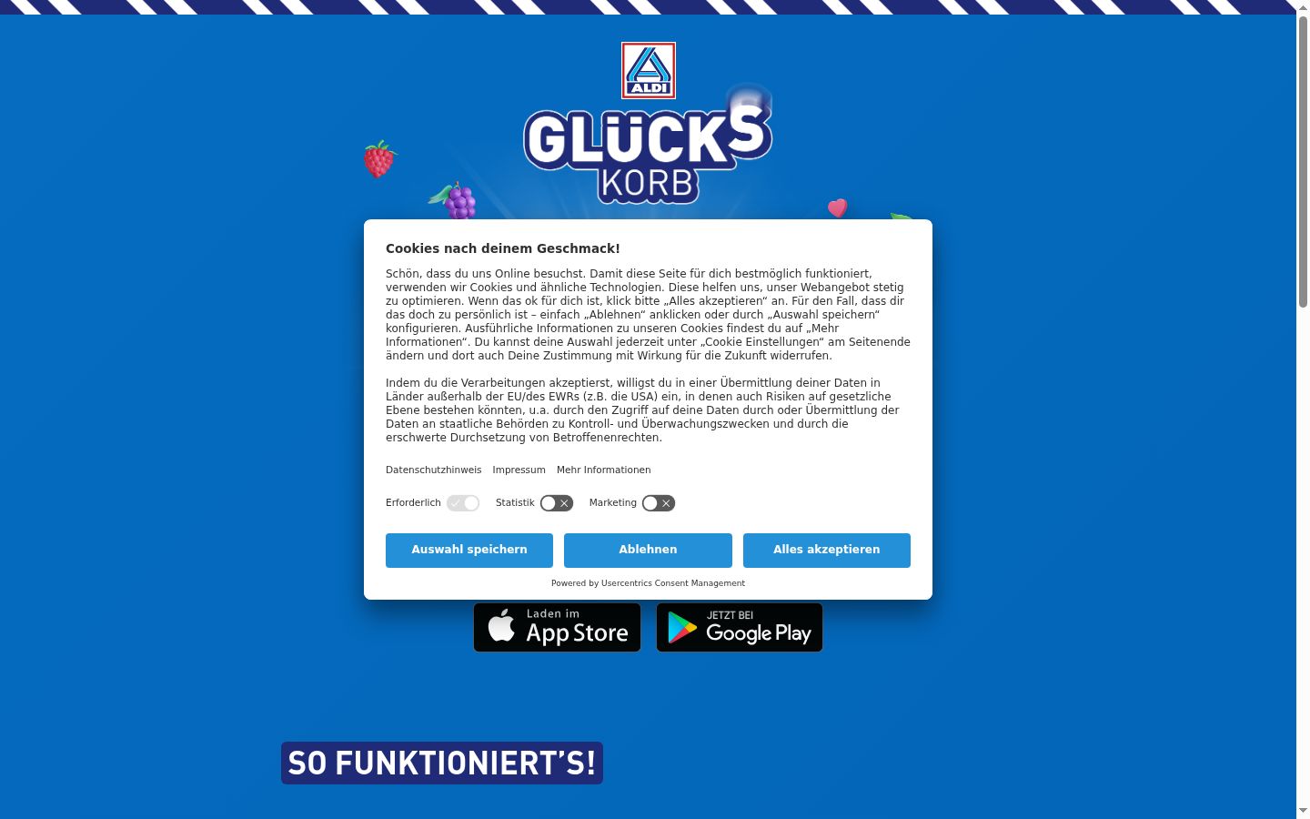 Kuvakaappaus suostumusbannerista, joka näytettiin ennen mitään vuorovaikutusta