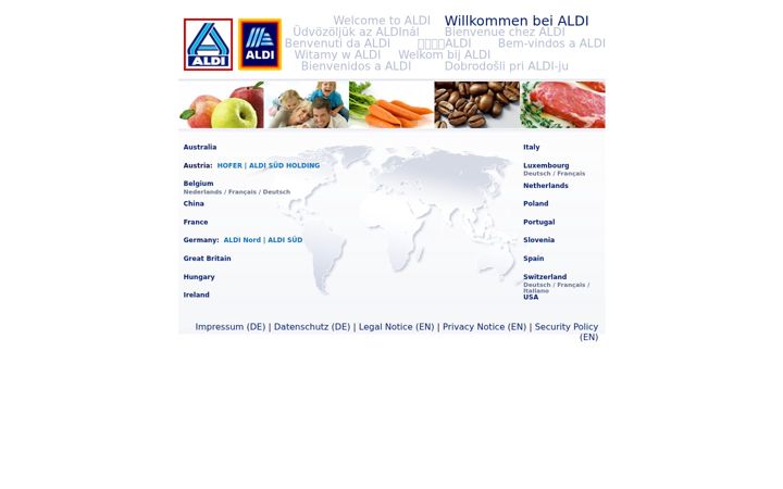 Screenshot of aldi.com