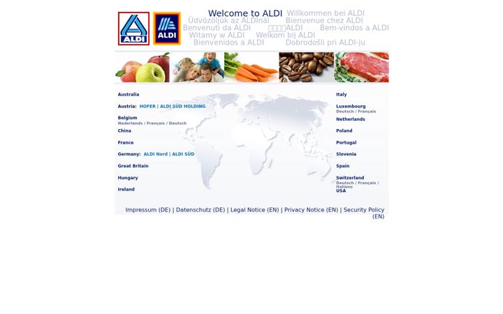 Screenshot of aldi.de