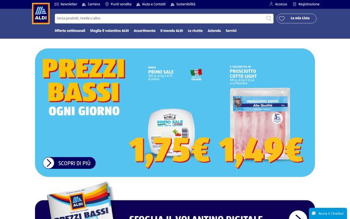 Screenshot of aldi.it