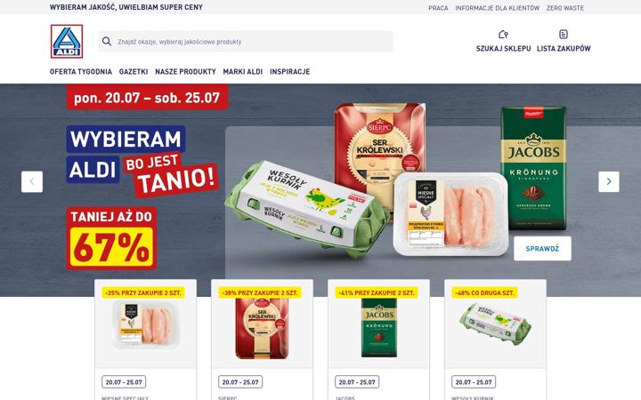 Screenshot of aldi.pl