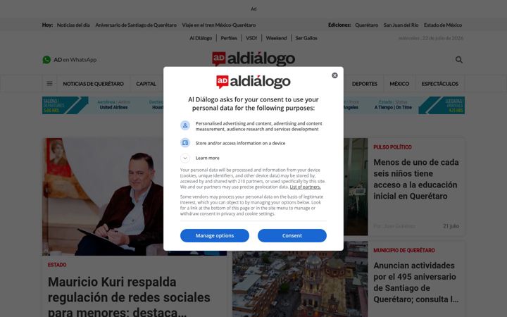 Screenshot του aldialogo.mx