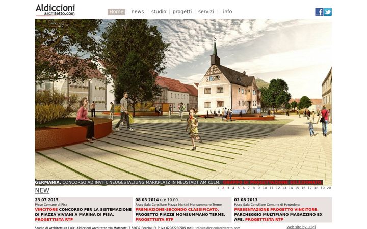 Screenshot of aldiccioniarchitetto.com