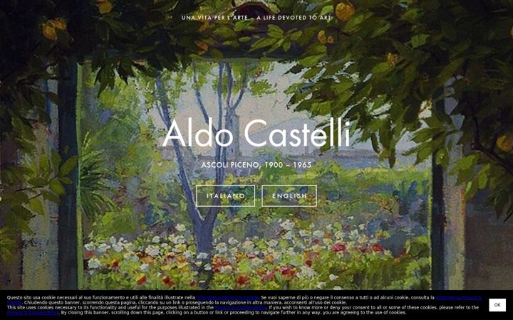 Screenshot von aldocastelliartista.com
