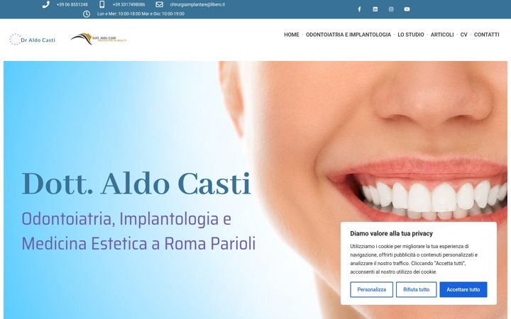 Screenshot von aldocasti.it