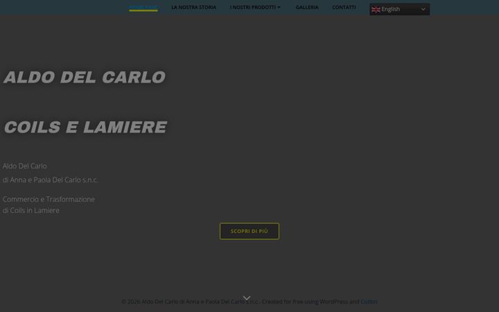 Screenshot of aldodelcarlolamiere.it