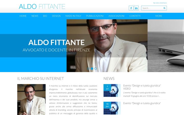 Screenshot stránky aldofittante.it