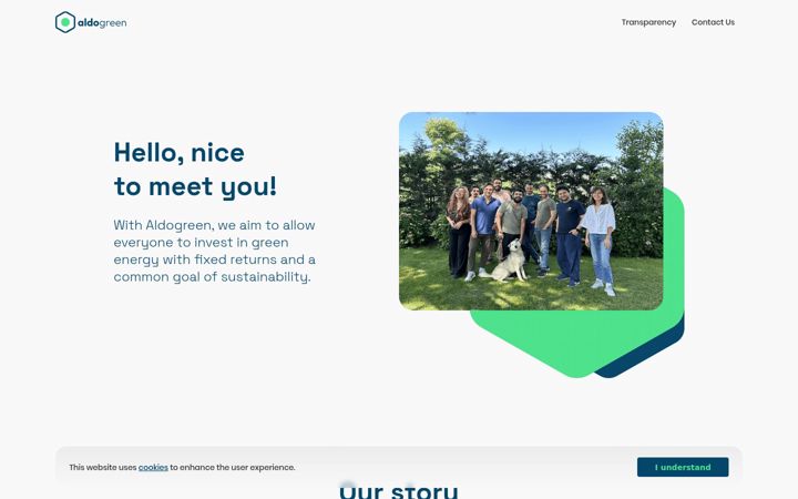Screenshot of aldogreen.com
