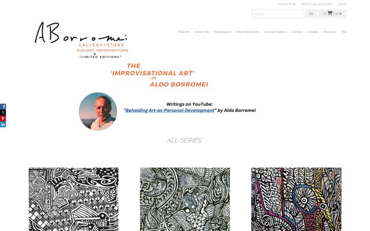 Screenshot of aldoimprovisationalart.com