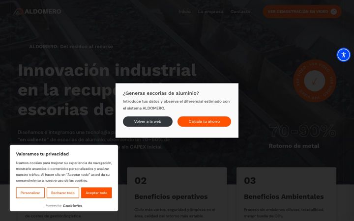 Screenshot of aldomero.com