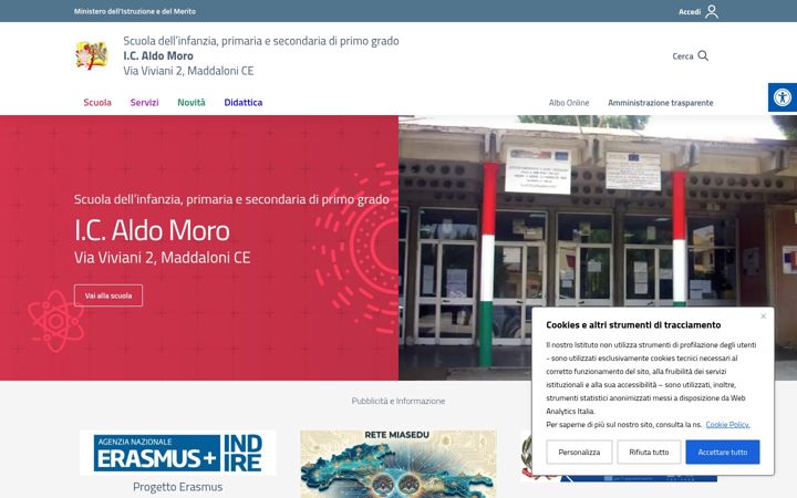 Screenshot of aldomoromaddaloni.edu.it