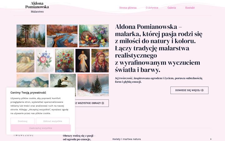 Screenshot of aldonapomianowska.pl
