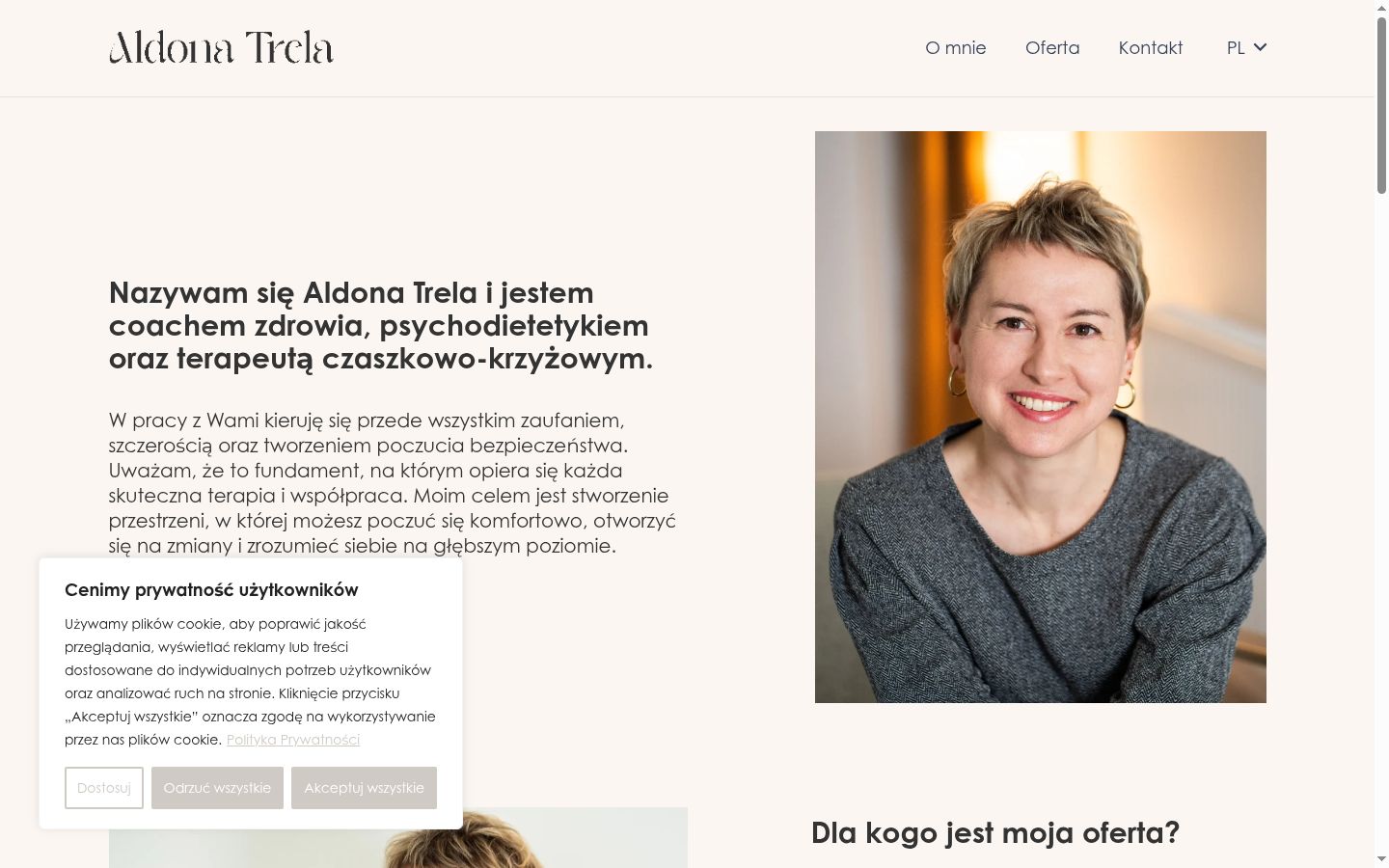 Screenshot del banner di consenso mostrato prima di qualsiasi interazione
