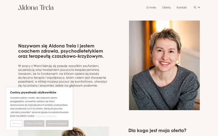 Screenshot of aldonatrela.com