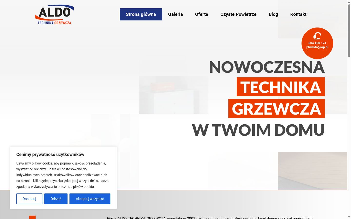 Zrzut ekranu banera zgody wyświetlanego przed jakąkolwiek interakcją