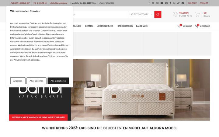 Screenshot of aldoramoebel.at