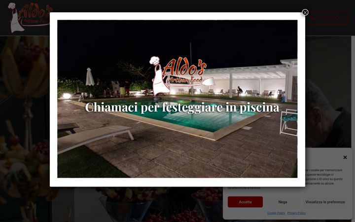 Screenshot of aldosartisanfood.it