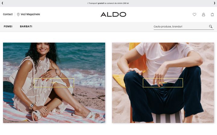 Screenshot of aldoshoes.com.ro