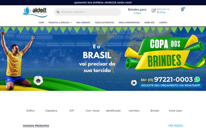 Kuvakaappaus sivustosta aldottcopiadora.com.br