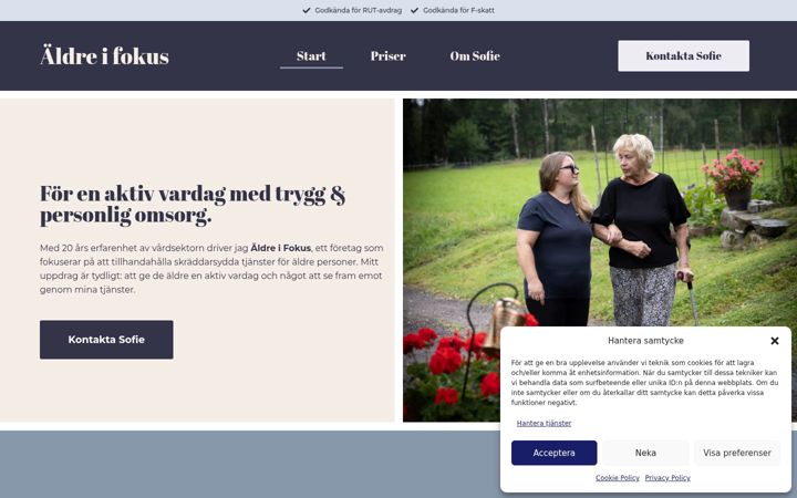 Screenshot of aldreifokus.se