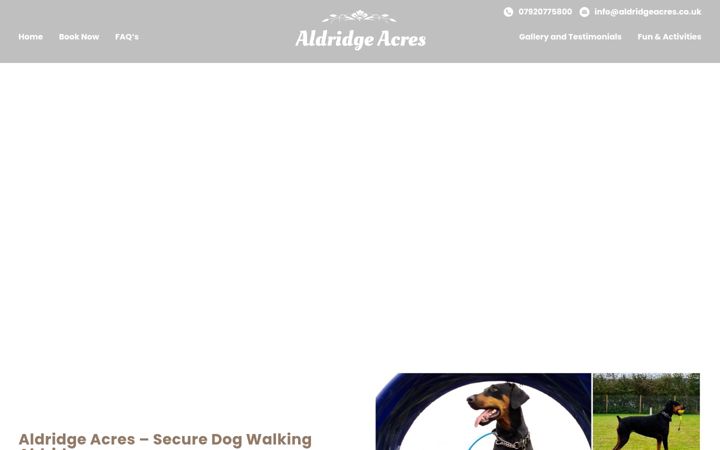 Screenshot of aldridgeacres.co.uk