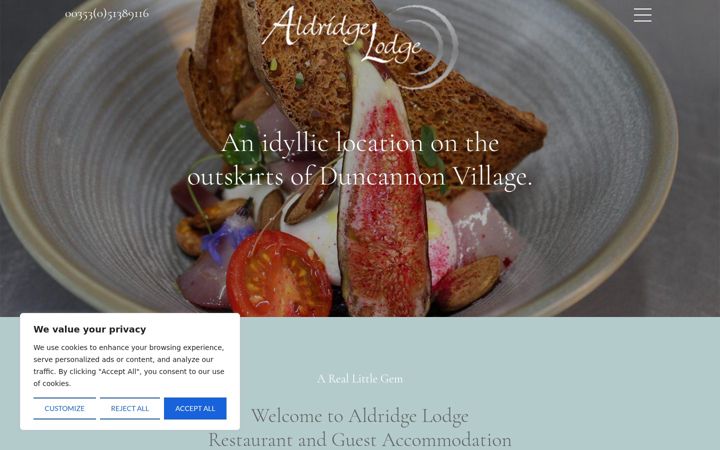Screenshot of aldridgelodge.com