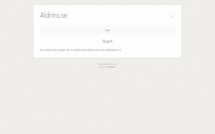Screenshot of aldrins.se