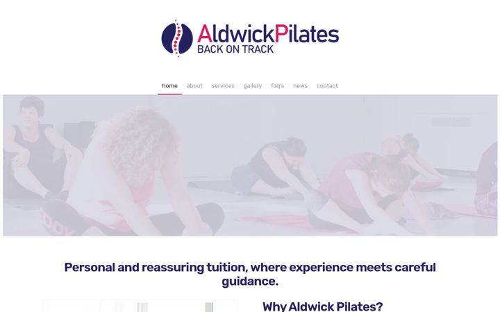 Screenshot of aldwickpilates.co.uk