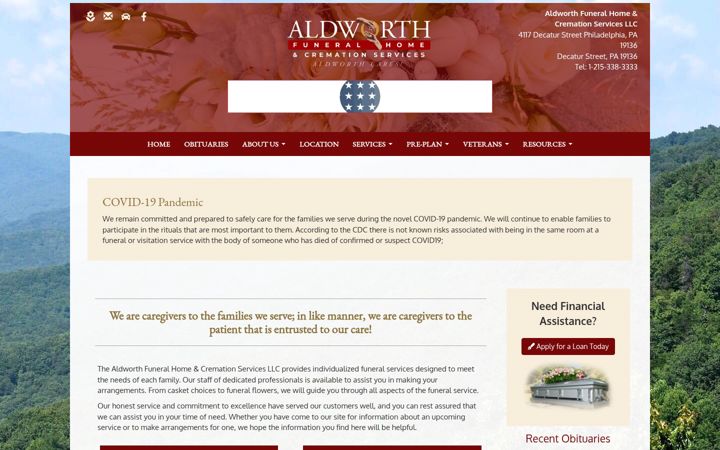 Ekrānuzņēmums no aldworthcares.com