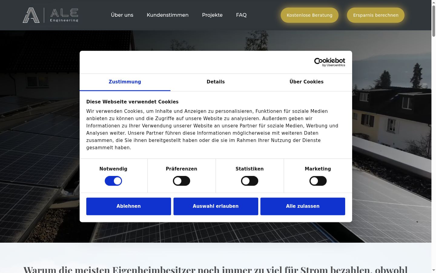 Screenshot tal-banner tal-kunsens muri qabel kwalunkwe interazzjoni