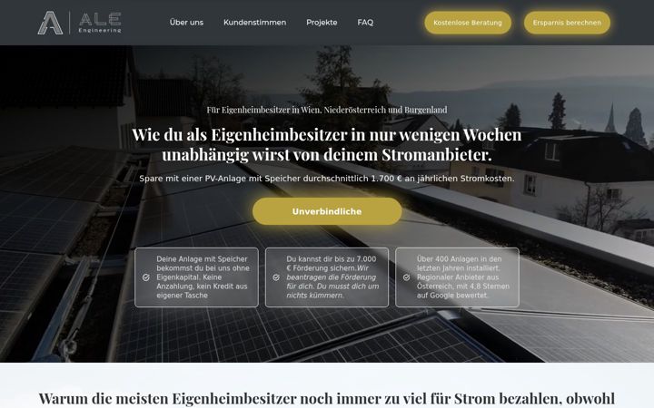 Screenshot of ale-gmbh.at